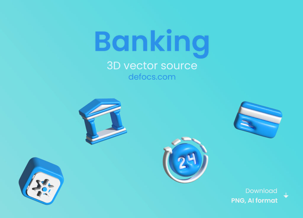 Finance 3D icon pack