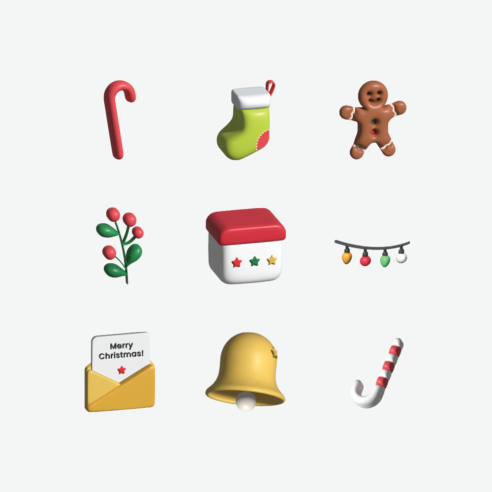 Christmas 3D icons