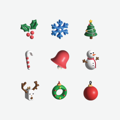 3D Christmas icon pack