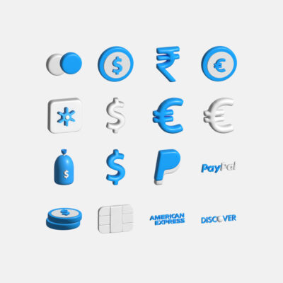 Finance 3D icons pack
