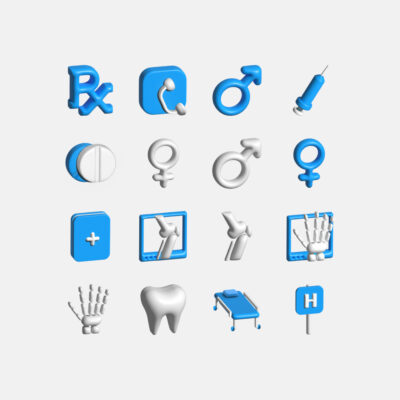 Medical 3D icon pack