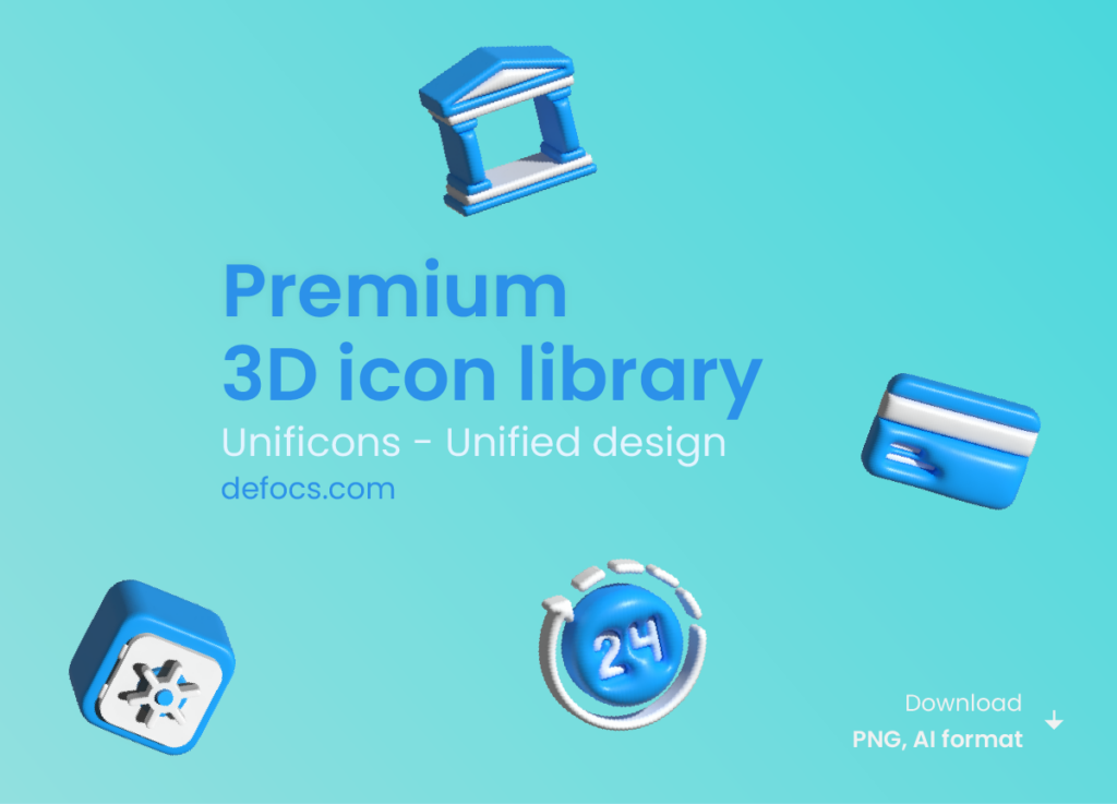 Premium 3d icon library