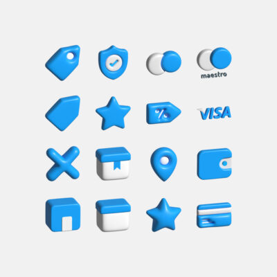 Shopping 3D Icon pack