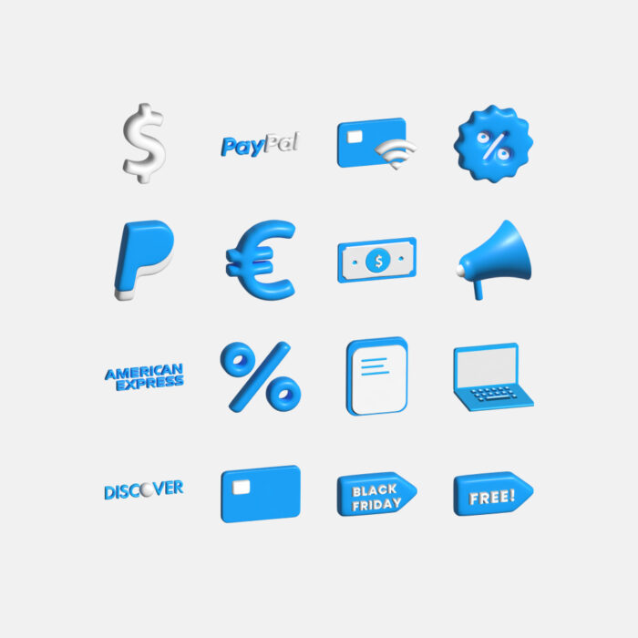 Shopping 3D Icon pack