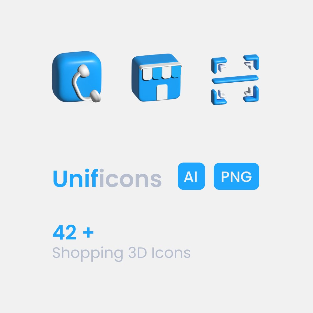 Shopping 3D Icon pack