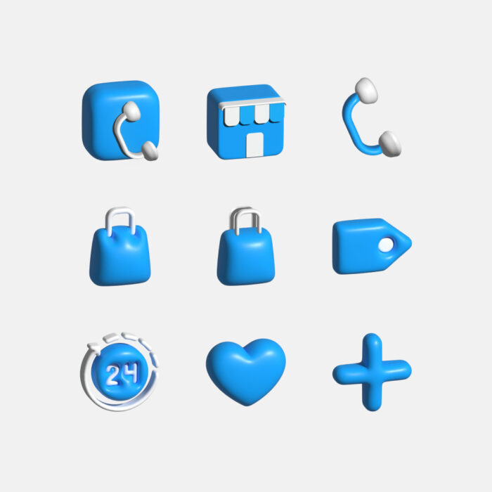 Shopping 3D Icon pack