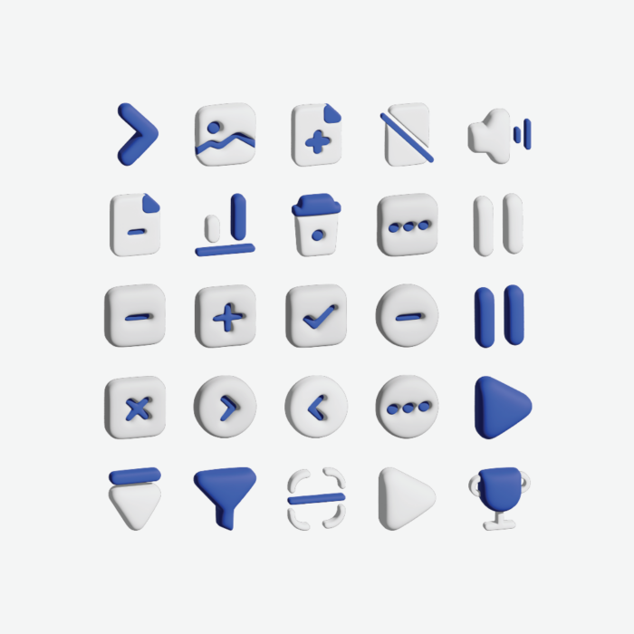 User interface 3D icons