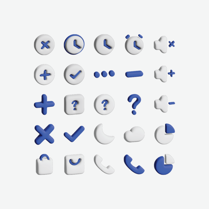 User interface 3D icons