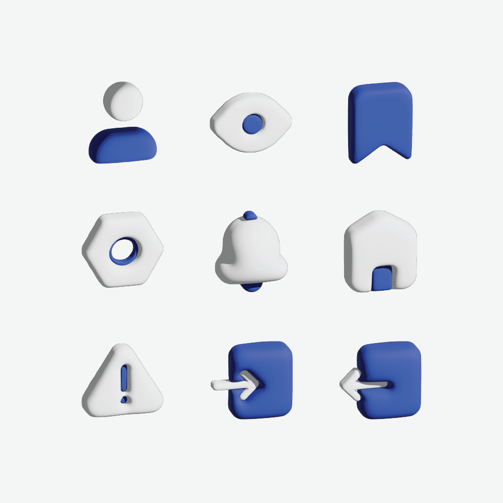 User interface 3D icons