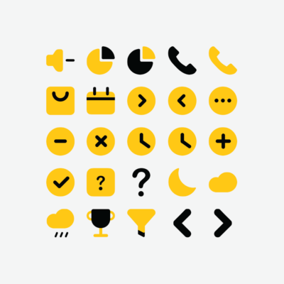 User interface icons - Yellow