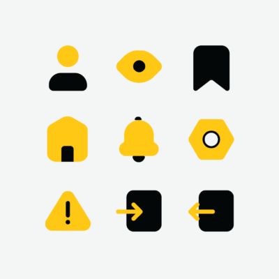 User interface icons - Yellow