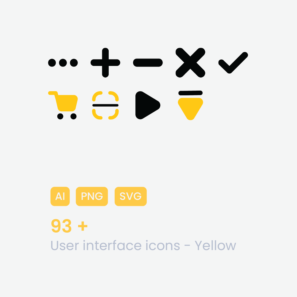 User interface icons - Yellow