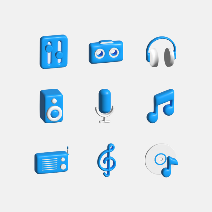 Music 3D Icons pack