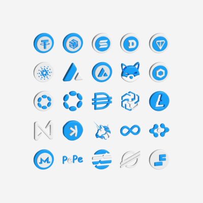 Cryptocurrency 3D Icons pack