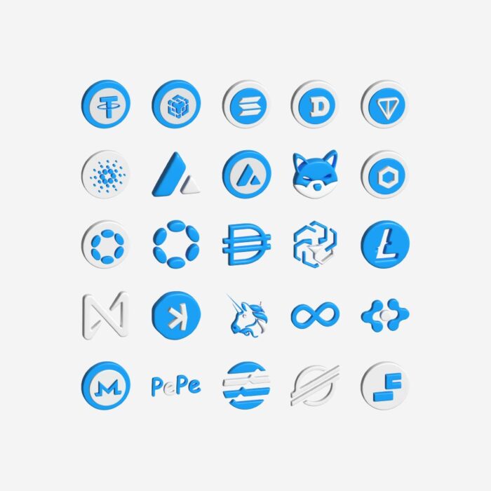 Cryptocurrency 3D Icons pack