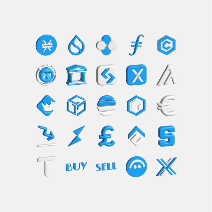 Cryptocurrency 3D Icons pack