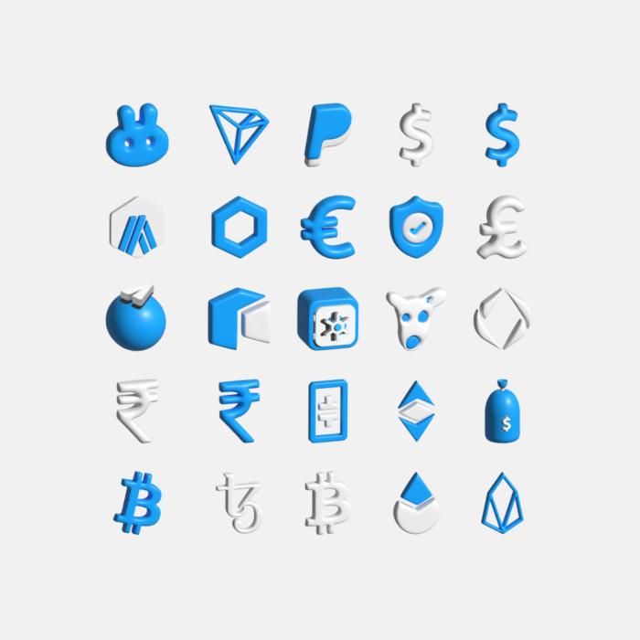 Crypto 3D Icons pack