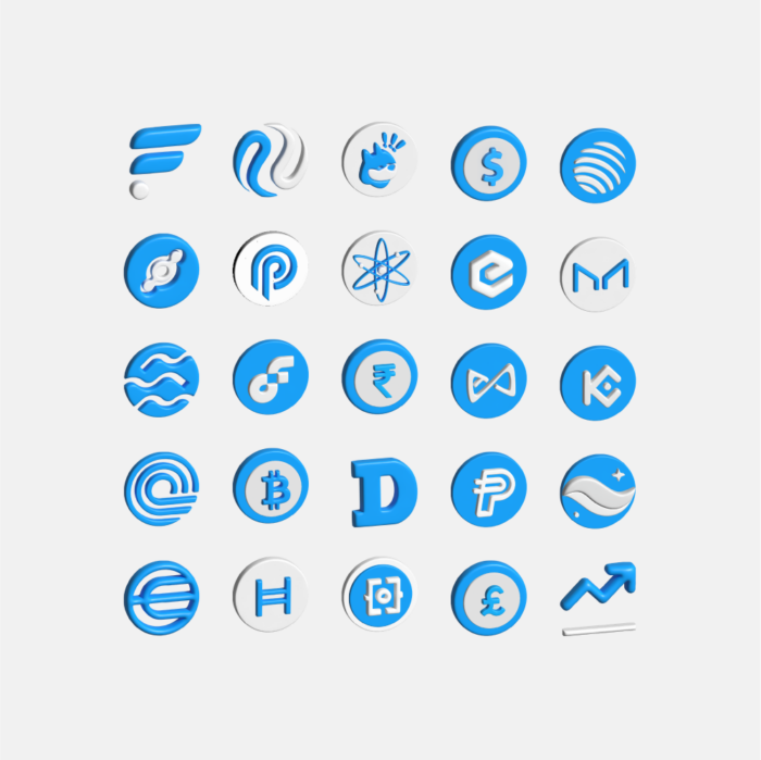 Crypto 3D Icons pack