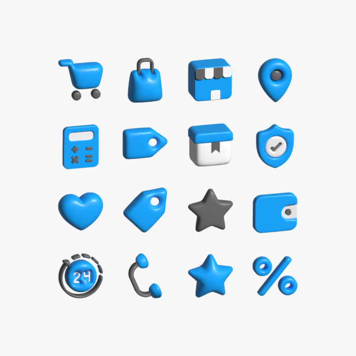 Black Friday 3D icons pack