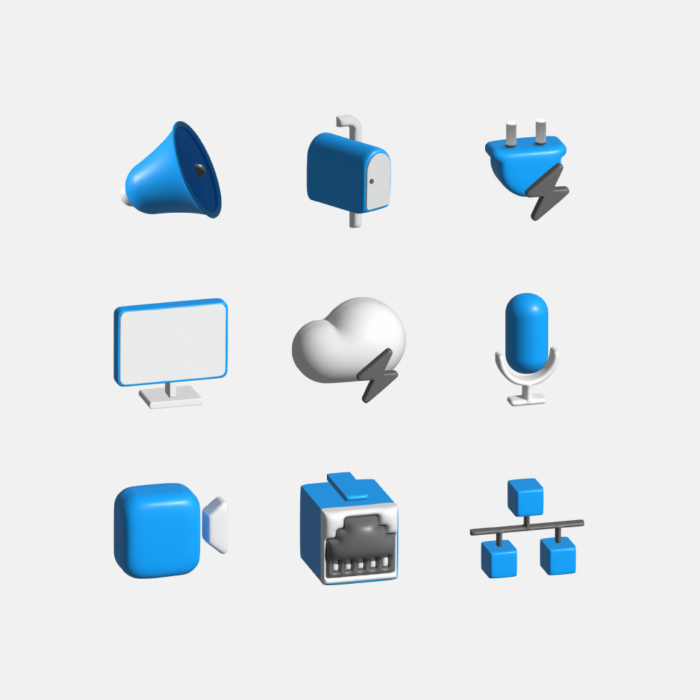 Communication 3D icons pack