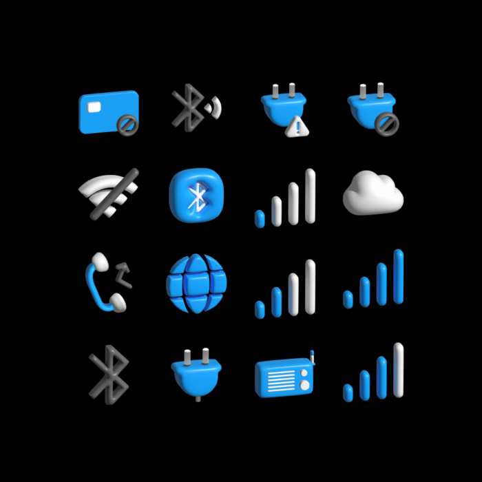 Communication 3D icons pack