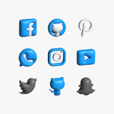 Social Media 3D icons pack