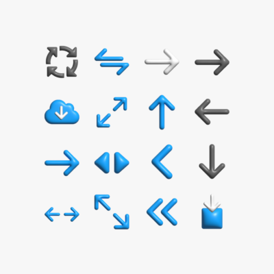 Arrow 3D icons pack