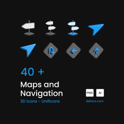 Navigation 3D illustration