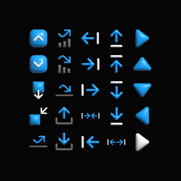 Arrow 3D icons pack