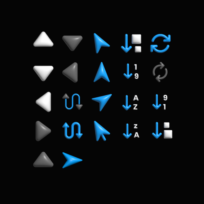 Arrow 3D icons pack