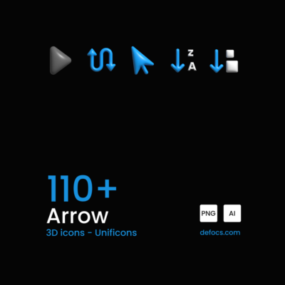 Arrow 3D icons pack